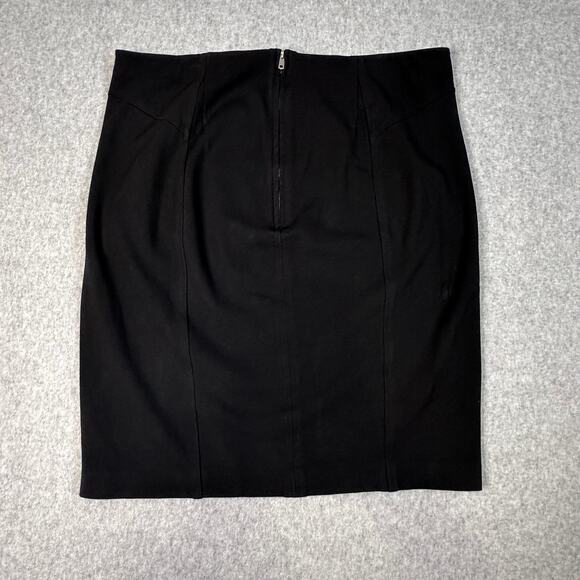 Ann Taylor Loft Pencil Skirt WMNs 16T Black Straight Back Zip Knee Length Formal - Picture 2 of 5